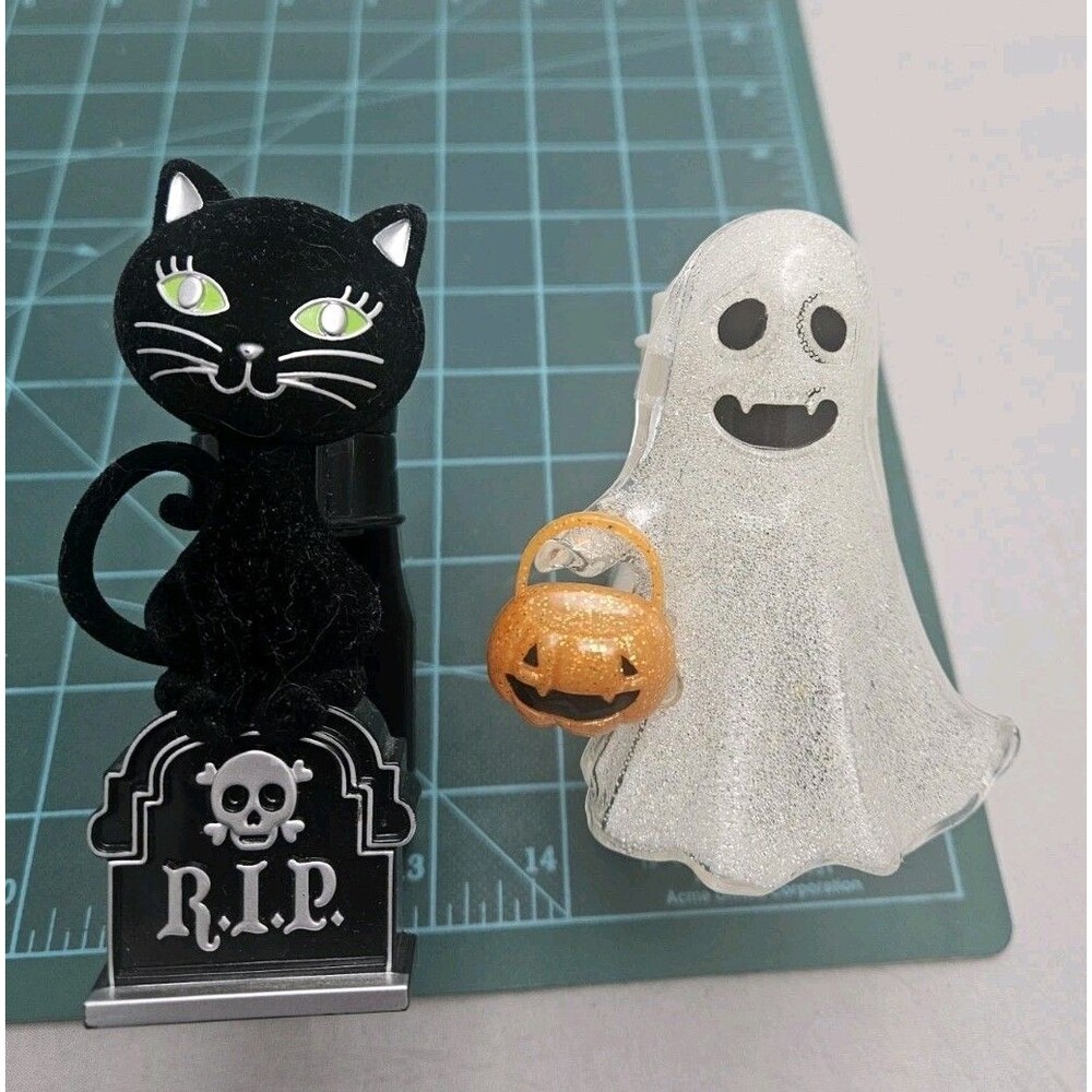 Bath & Body Works Wallflower Plug In Night Light Halloween Ghost & Black Cat